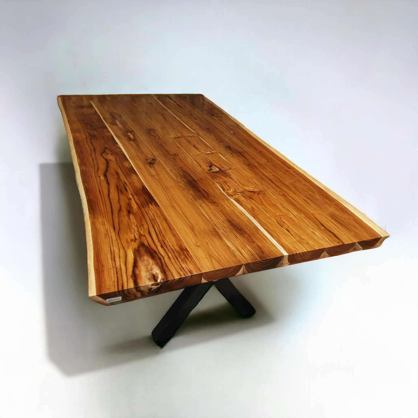 Mesa de Jantar Teca Pés Cruzados Vita&Arte