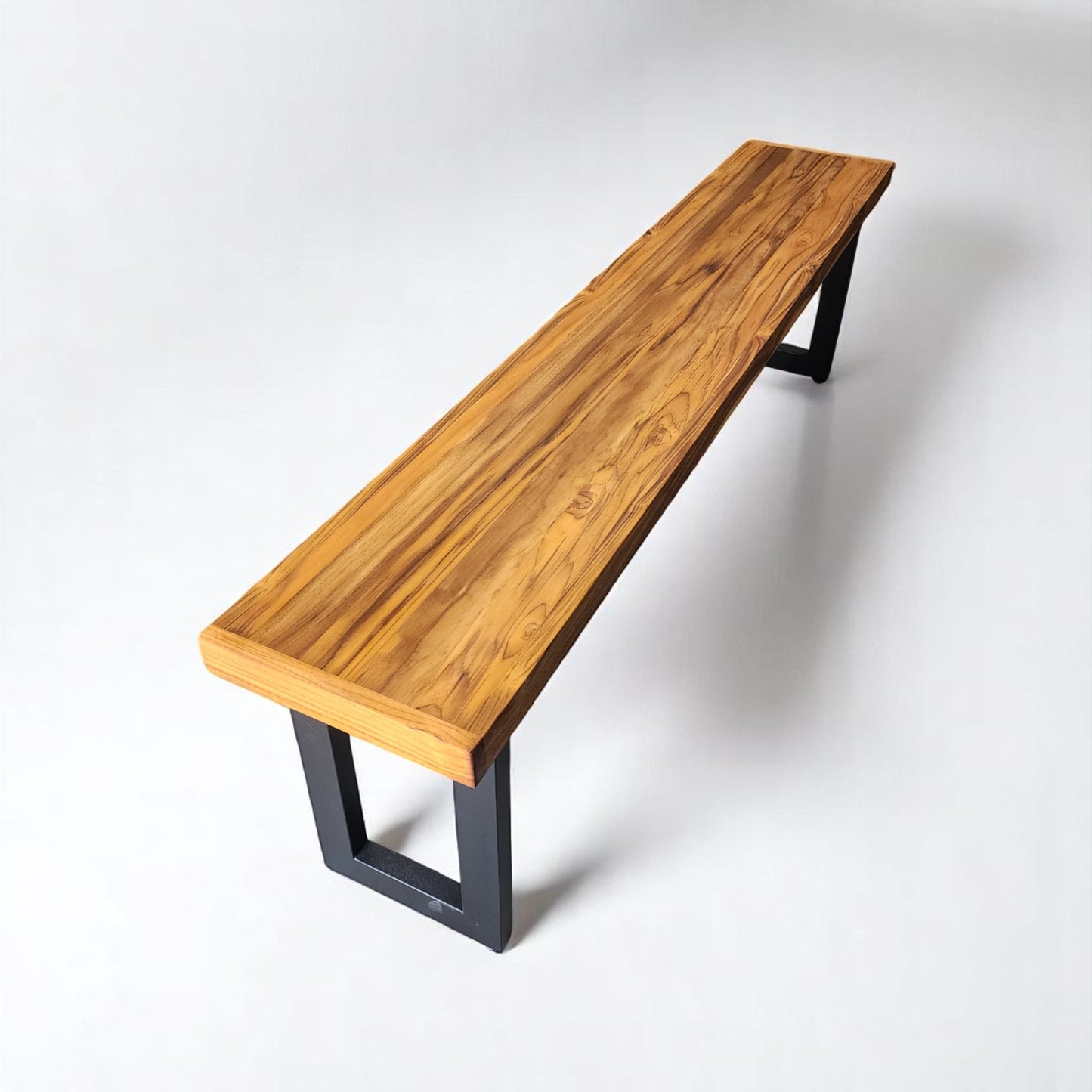 Mesa de Jantar Essência Madeira Maciça Teca 2 Metros + 2 Bancos 2 Metros