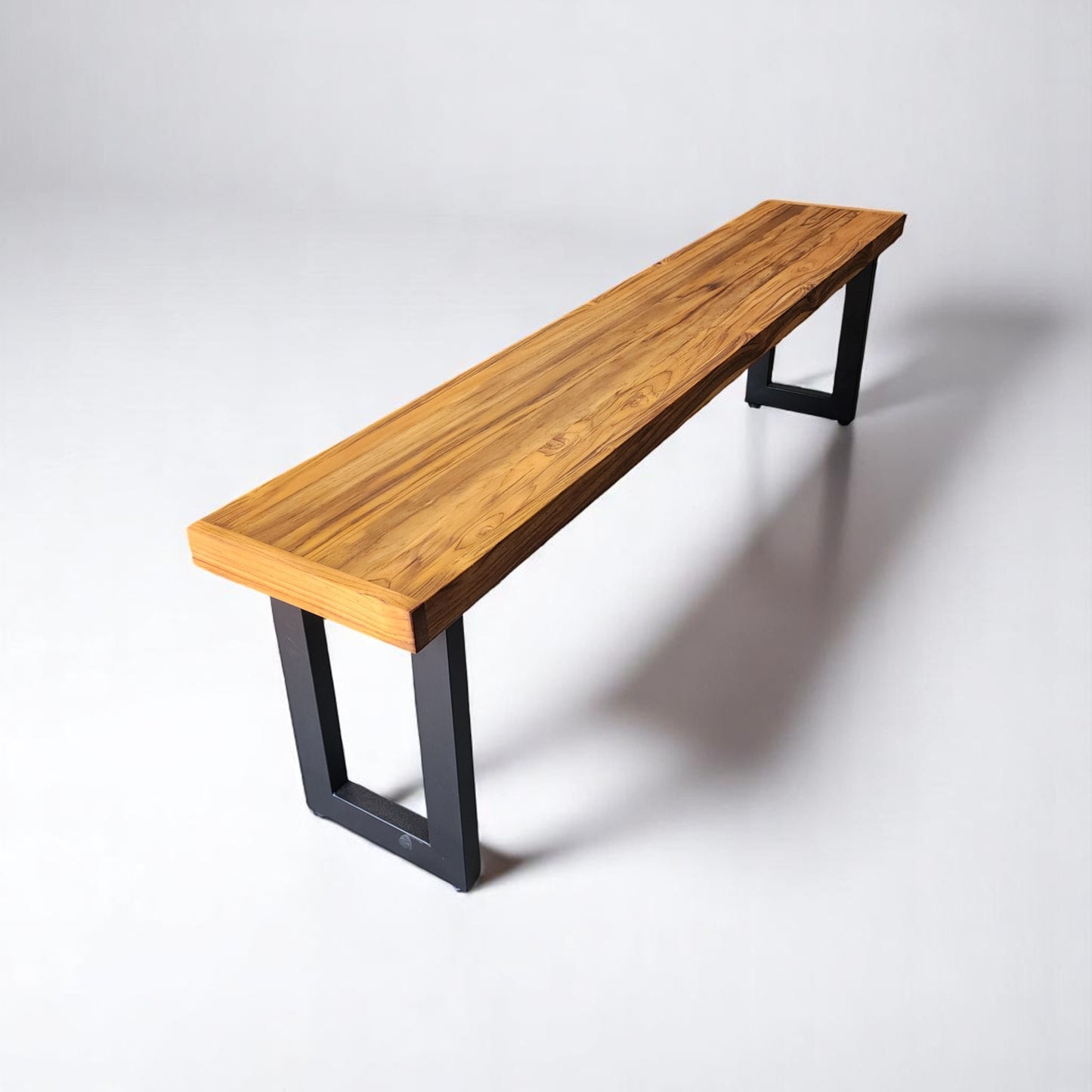 Mesa de Jantar Essência Madeira Maciça Teca 1,6m + 2 Bancos 1,6m