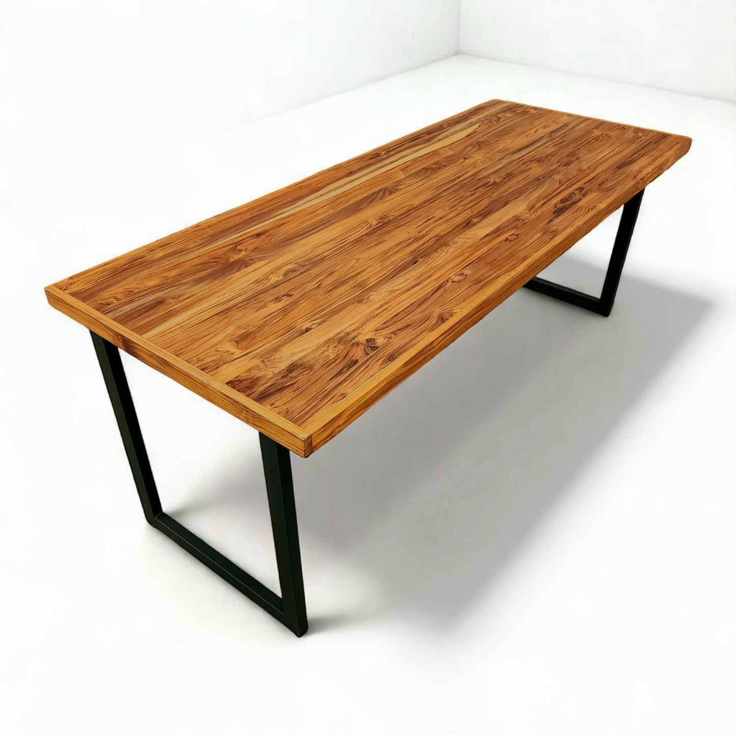 Mesa de Jantar Essência Madeira Maciça Teca 1,6m + 2 Bancos 1,6m