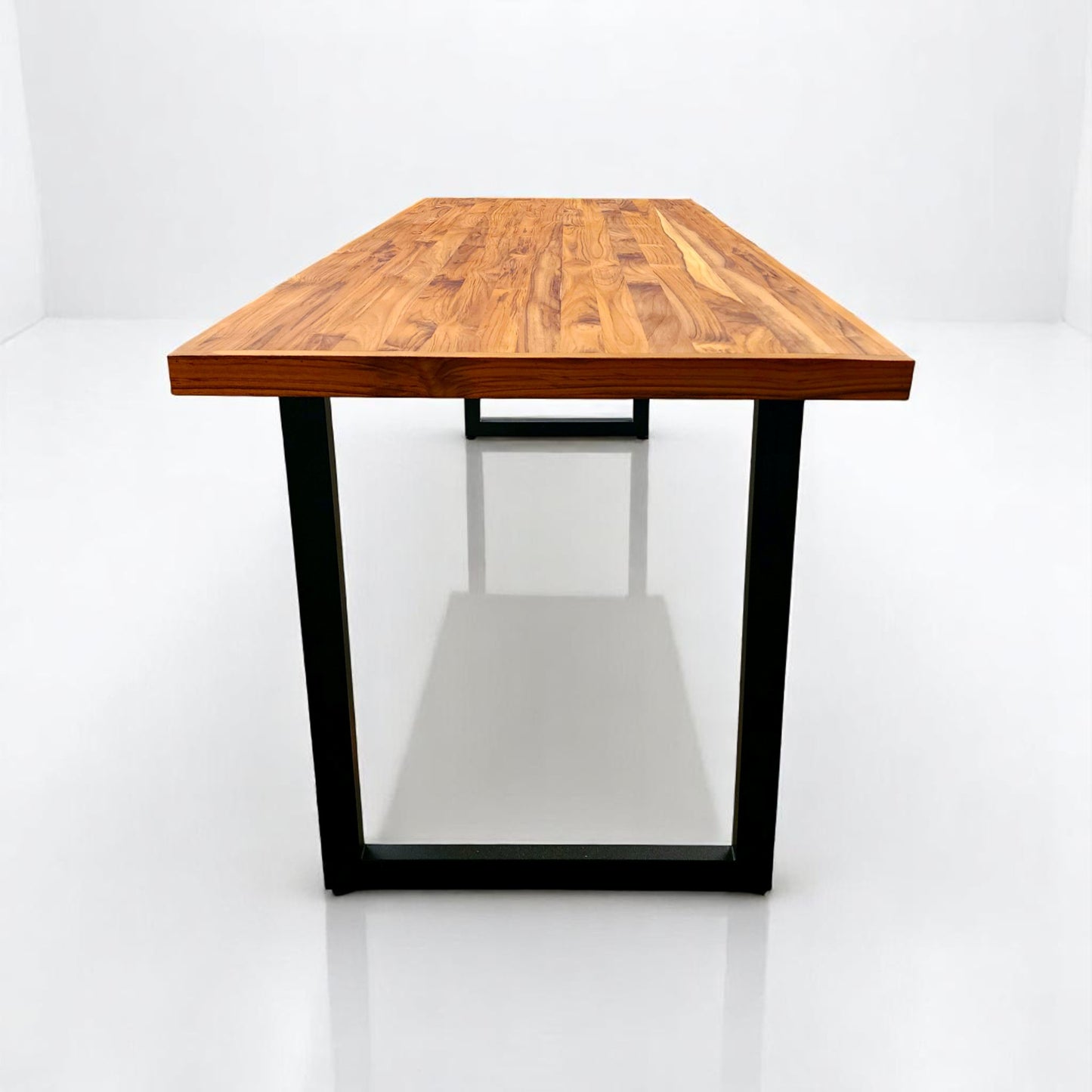 Mesa de Jantar Essência Madeira Maciça Teca 1,6m + 2 Bancos 1,6m