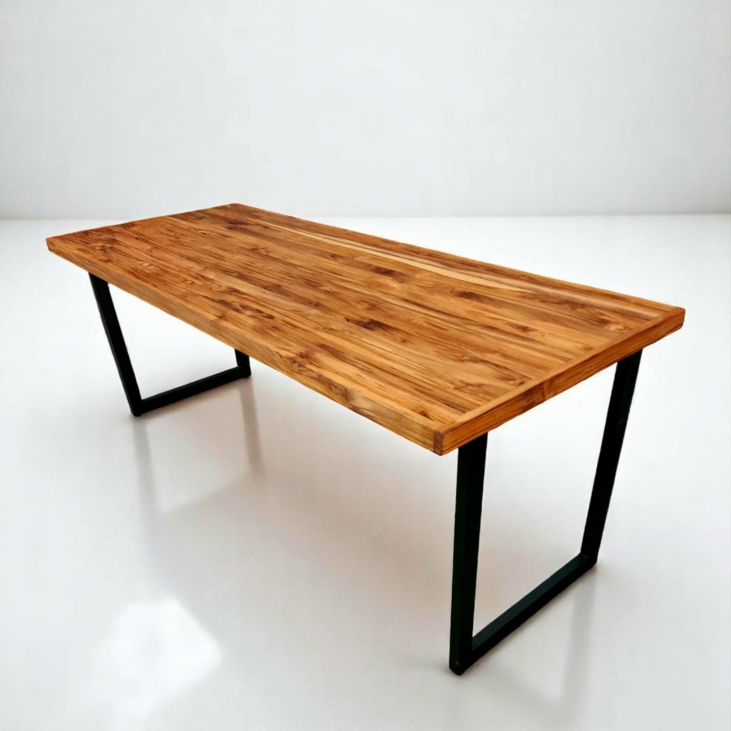 Mesa de Jantar Essência Madeira Maciça Teca 1,6m + 2 Bancos 1,6m