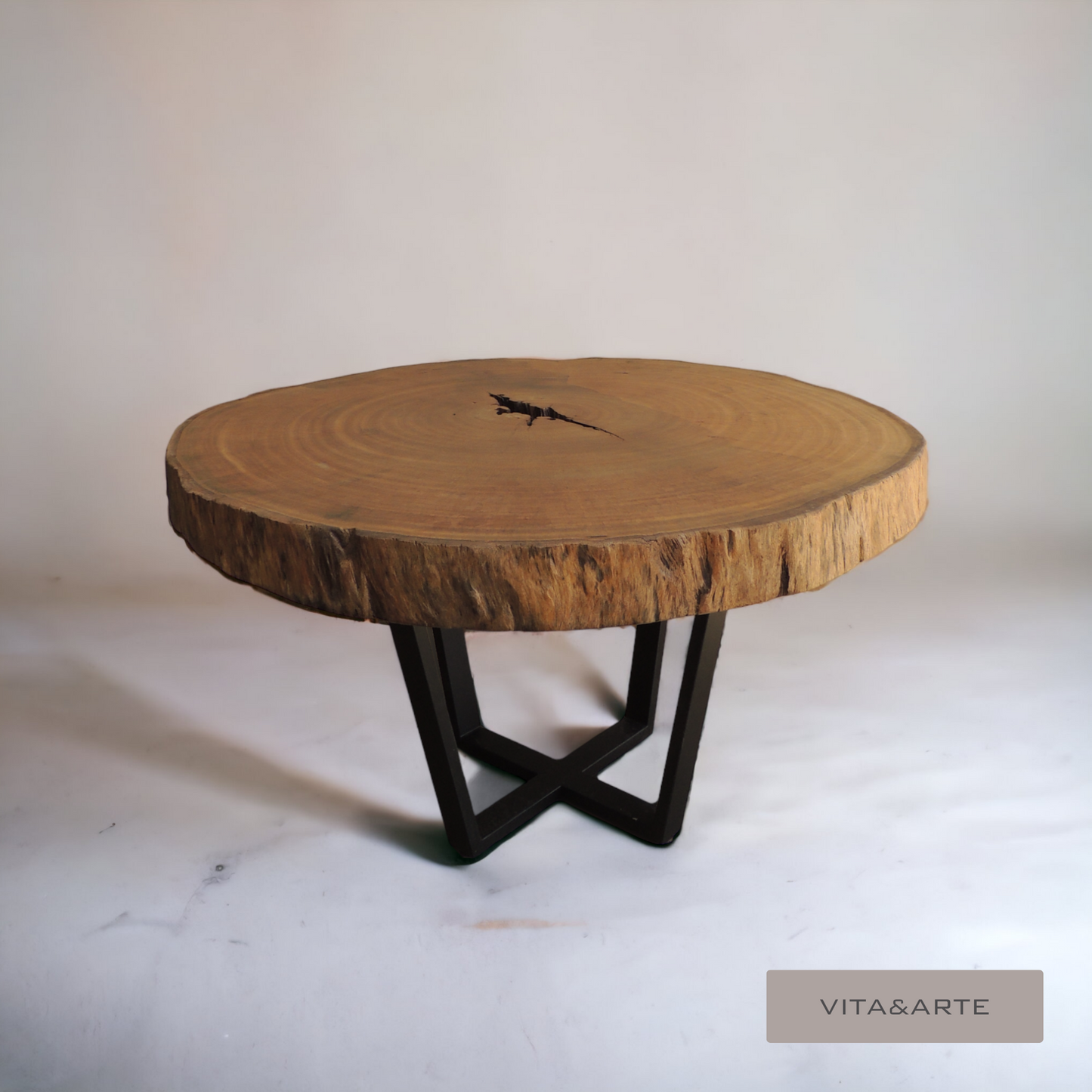Mesa de Jantar Redonda Rústica 150 x 150