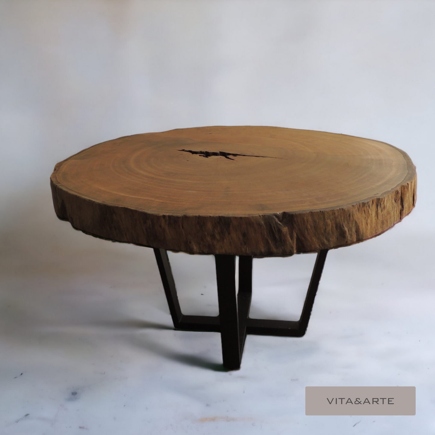 Mesa de Jantar Redonda Rústica 150 x 150