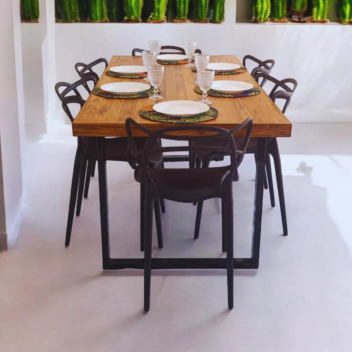 Mesa de Jantar Essência Madeira Maciça Teca 160x90