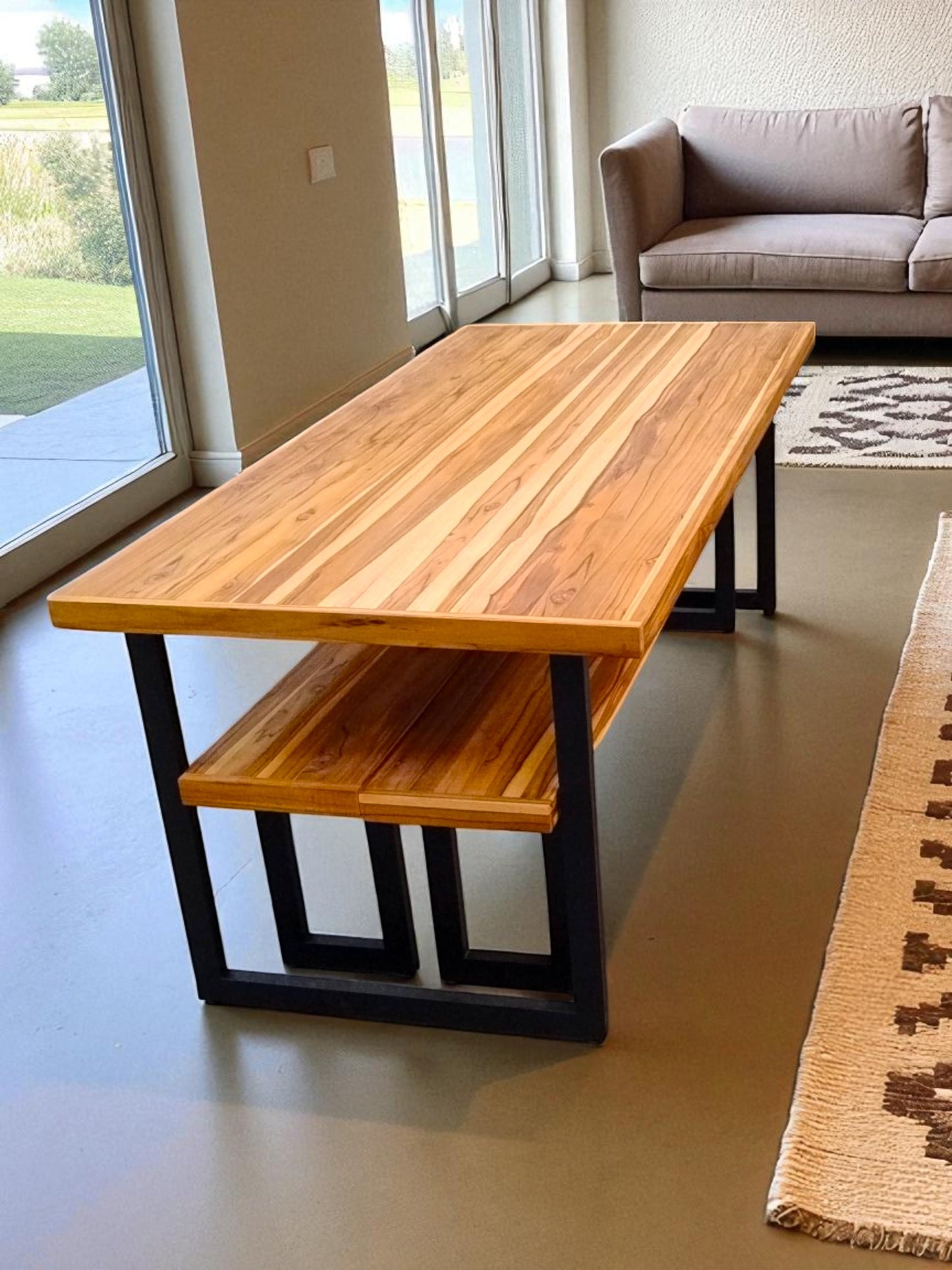 Mesa de Jantar Essência Madeira Maciça Teca 1,6m + 1 Banco 1,6m