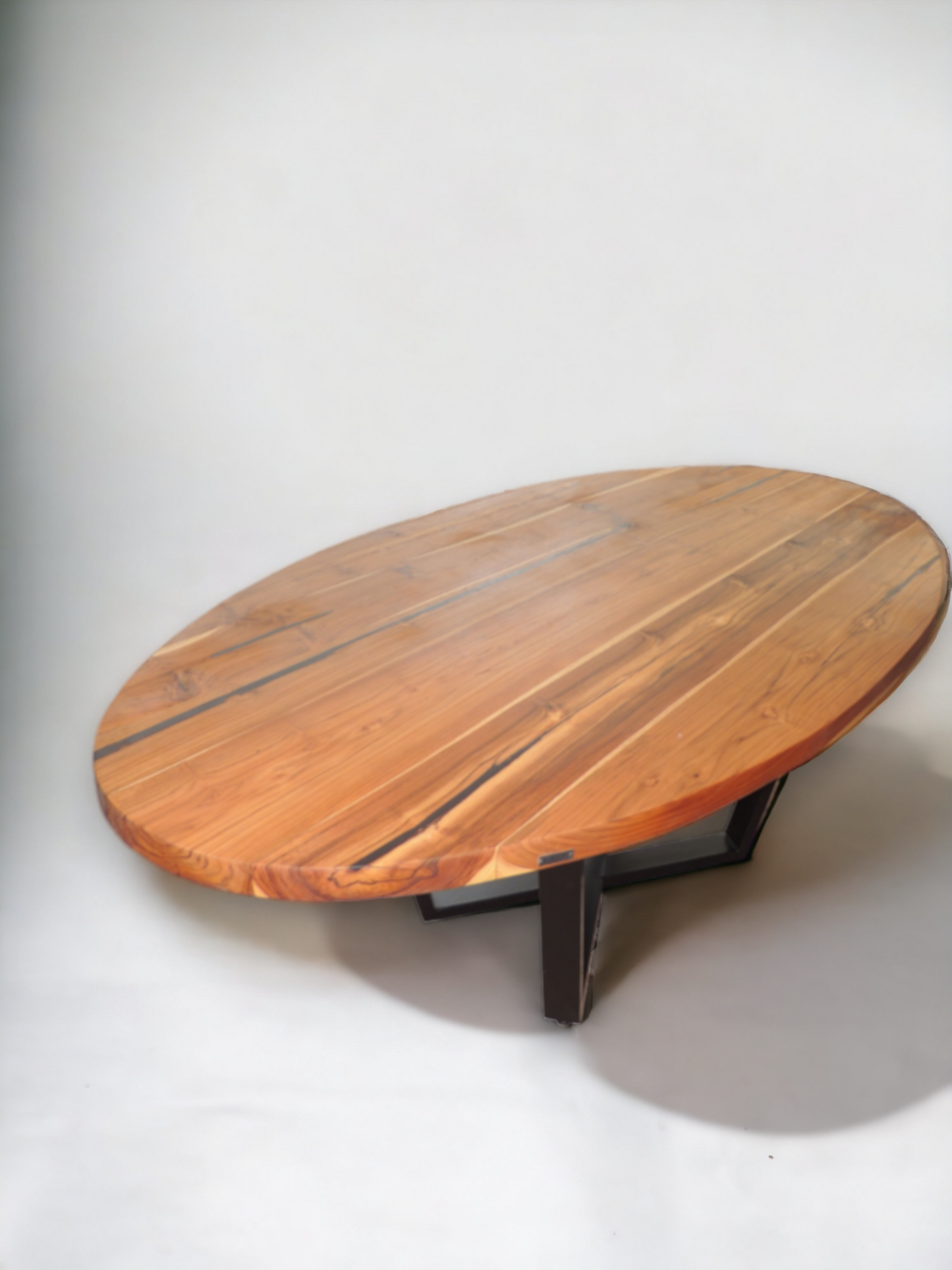 Mesa de Jantar Oval em madeira maciça teca Vita&Arte