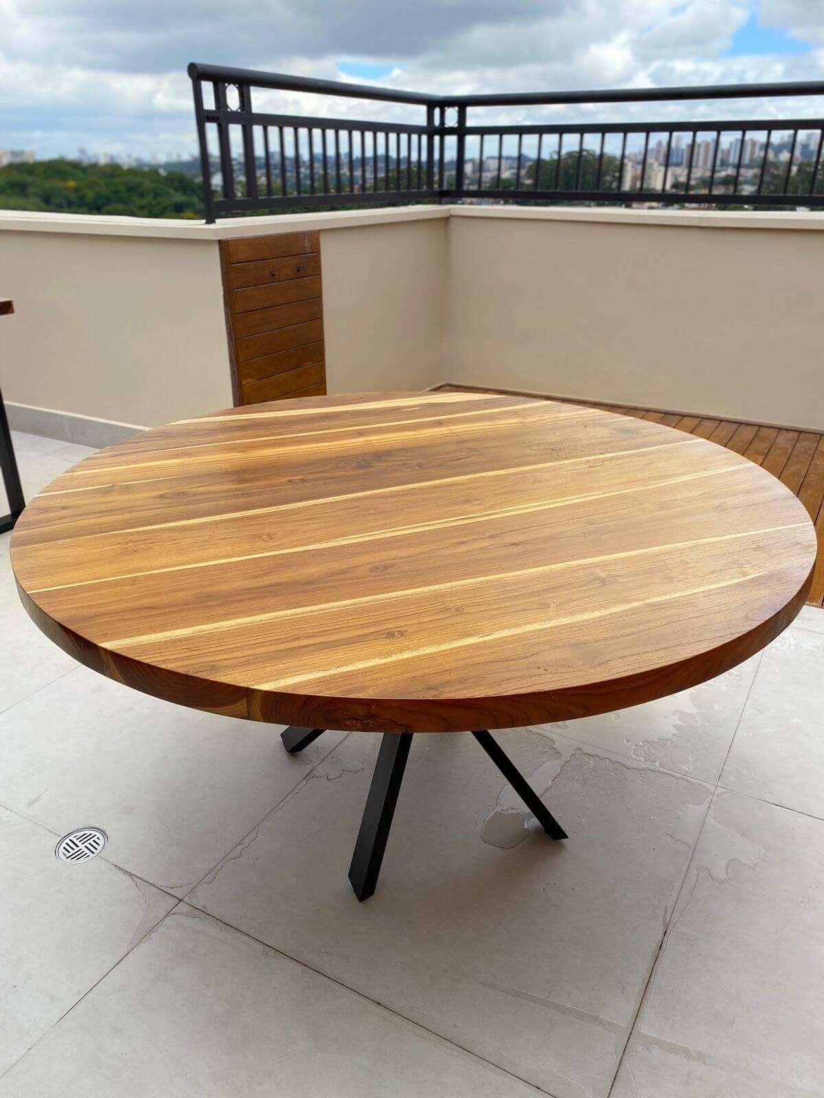 Mesa de jantar Teca Redonda Vita&Arte