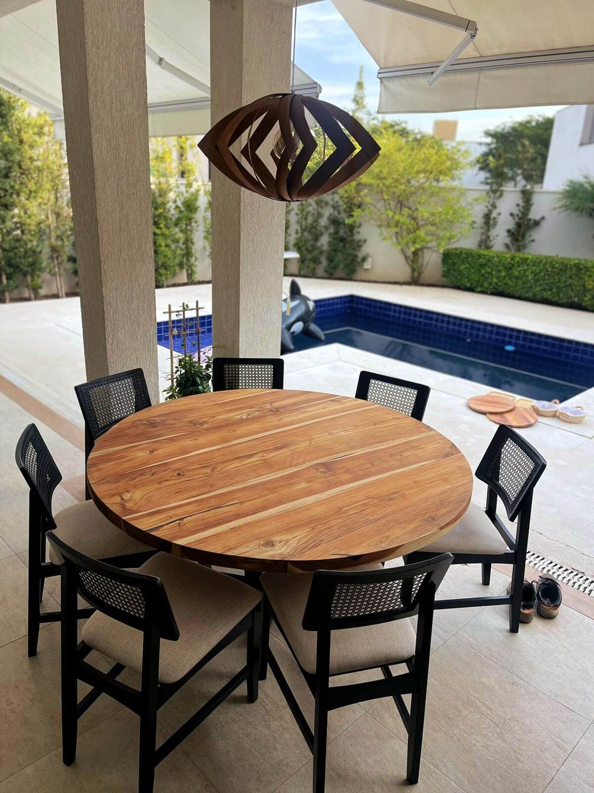 Mesa de jantar Teca Redonda Vita&Arte