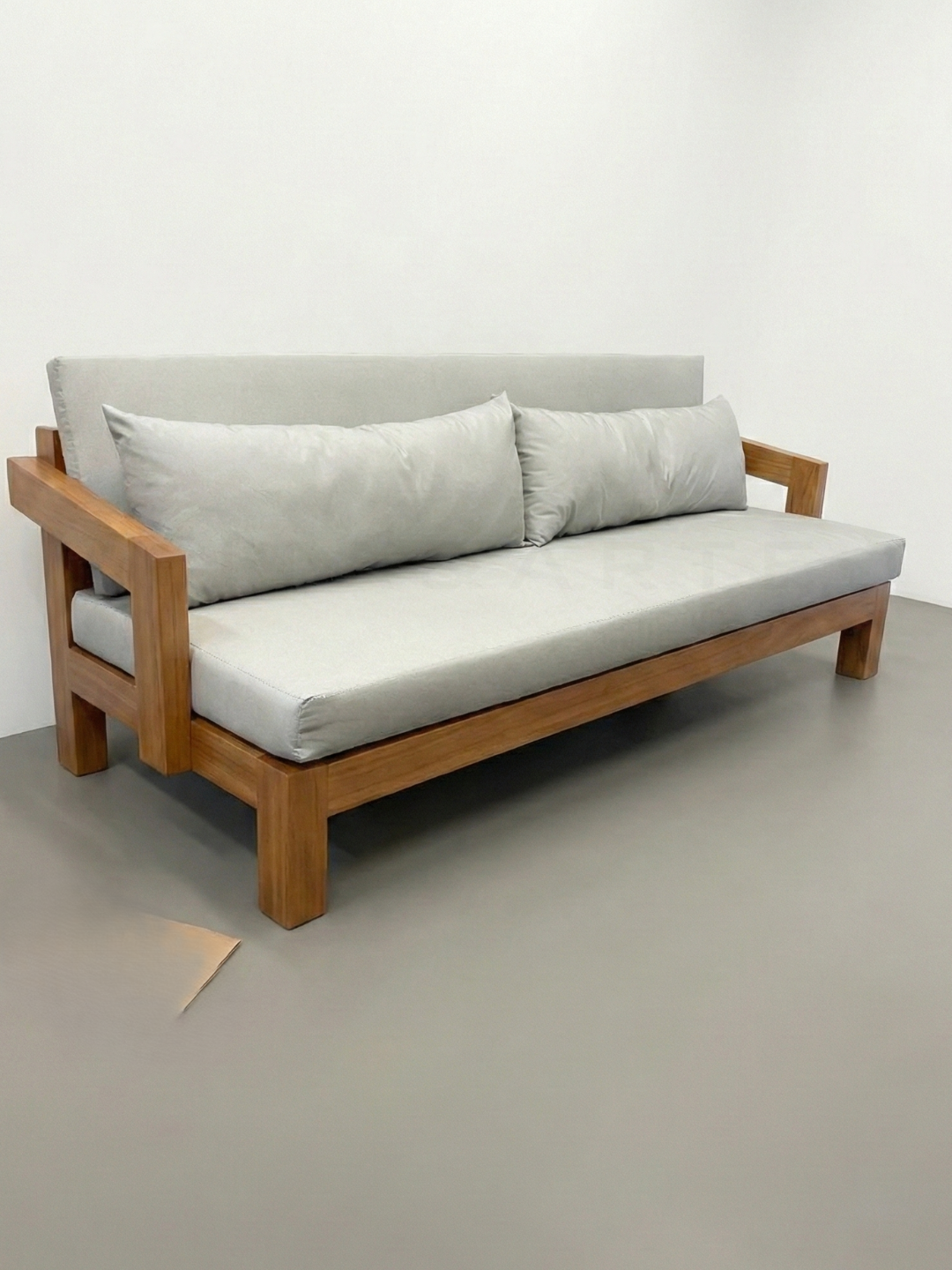 Sofá 3 Lugares Lignum Madeira Maciça Área Externa