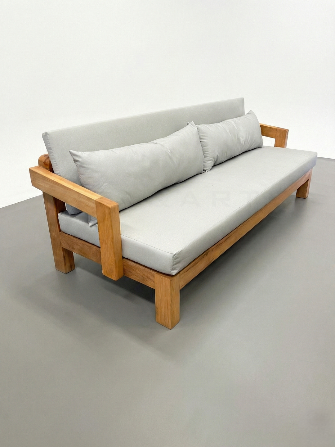 Sofá 3 Lugares Lignum Madeira Maciça Área Externa