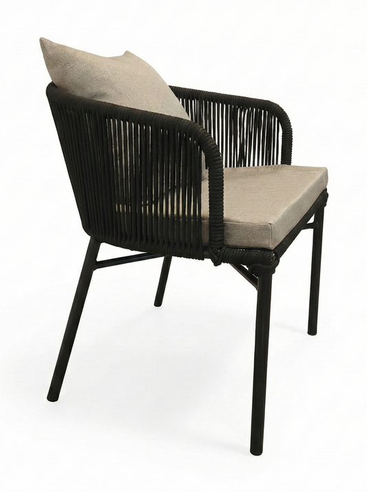 Cadeira Verona em Corda Náutica e Alumínio - Design Vita & Arte