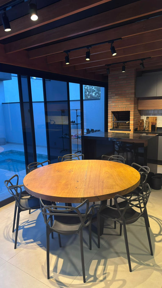 Conjunto Mesa de Jantar Régia 1,4m + 6 Cadeiras Allegra